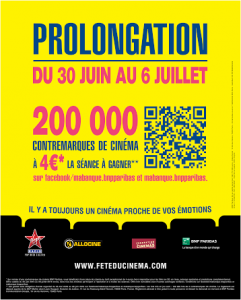 Fete du cinema prolongation