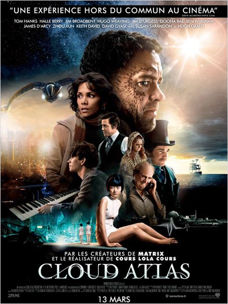 Critique : Cloud Atlas de  Lana Wachowski, Tom Tykwer, Andy Wachowski avec Tom Hanks, Halle Berry, Jim Broadbent