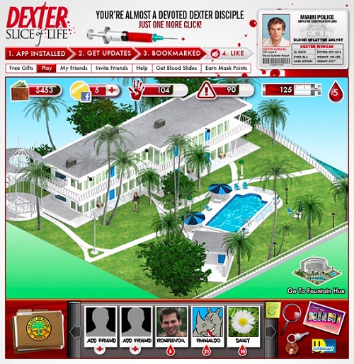 Dexter saison 6 : Lancement d’une application/jeu Facebook « Slice of Life »