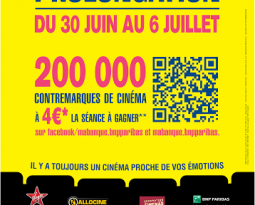 Terminé – Gagnez 4X2 contremarques pour prolonger La Fête du Cinéma !